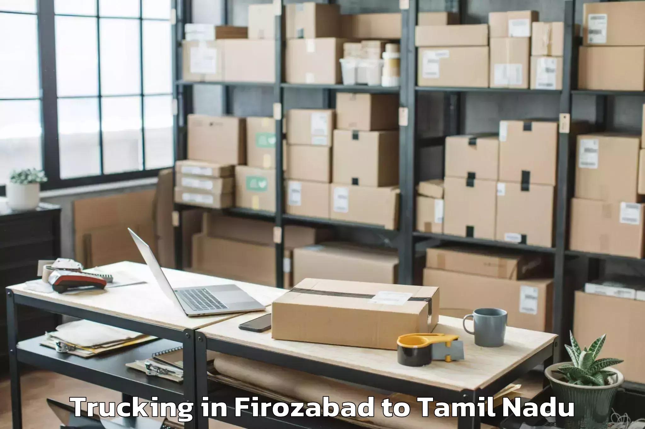 Professional Firozabad to Kattivakkam Trucking